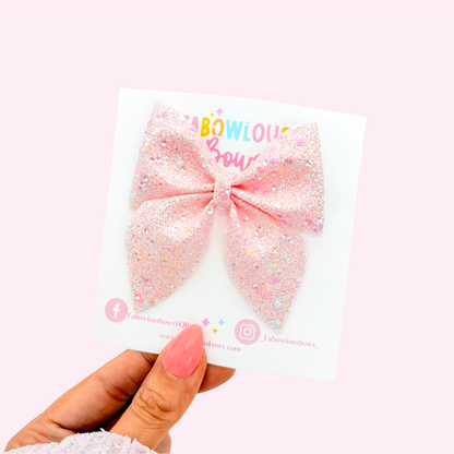 Diamond Light Pink Glitter • Sailor Bow