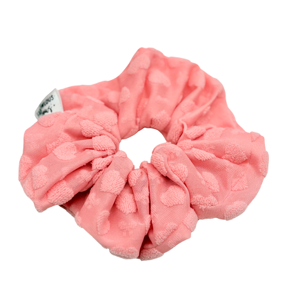 Pink Fuzzy Hearts - Scrunchie - 3 for $25