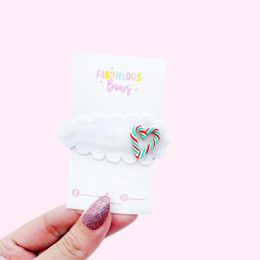 Candy Cane Mint // Snap Clip