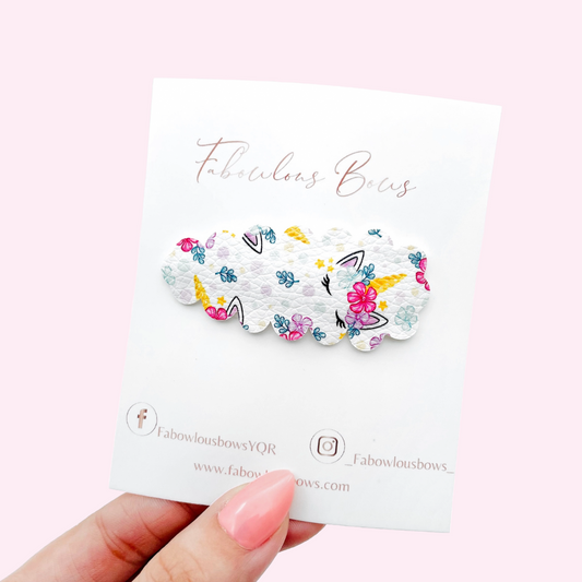 Floral Unicorns // Snap Clip (3 for 10)