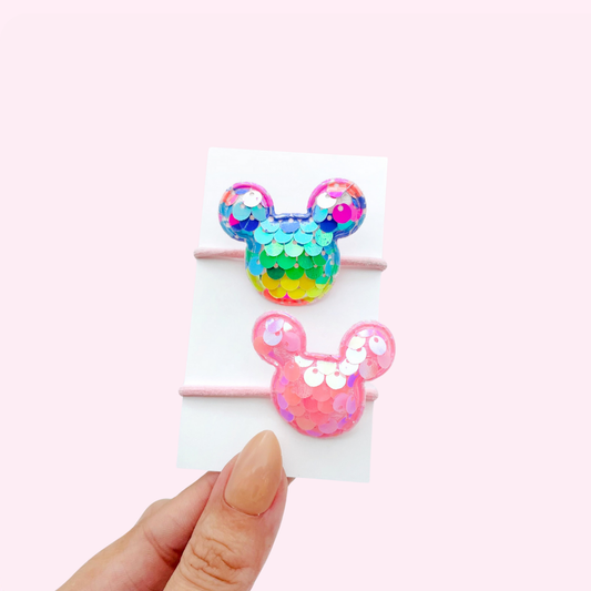 Sequin Mouse Hairband Set