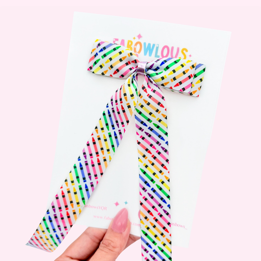 Colourful Crayons // Long Tail Bow