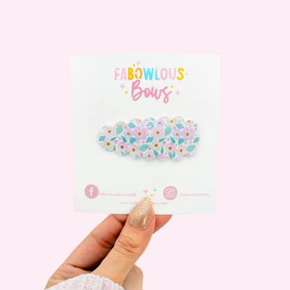 Dusty Mauve Bloom • Snap Clip • 3 for $10