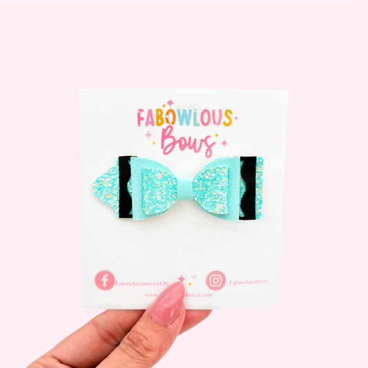 Pastel Blue Crayon Bow