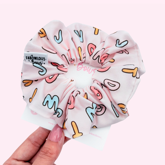 Alphabet Bubble Letters // Scrunchie 3 for $25