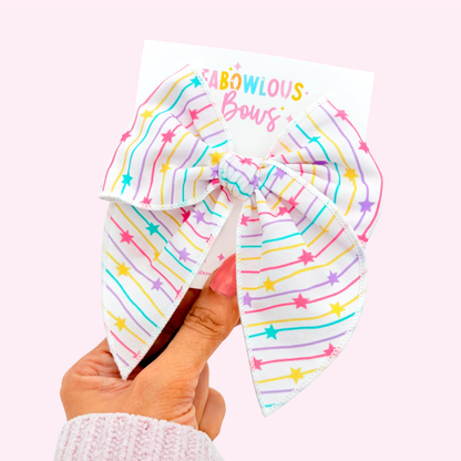 Rainbow Stars • Fabric Fable Bow