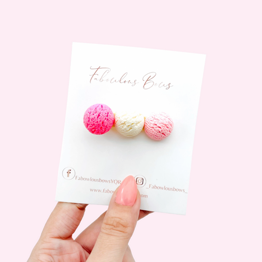 Ice Cream Scoops // Pink Bar Clip