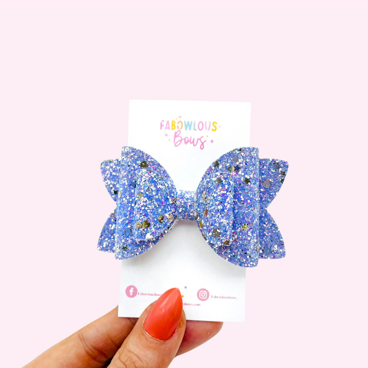 Whimsical Purple Mix Glitter Bow