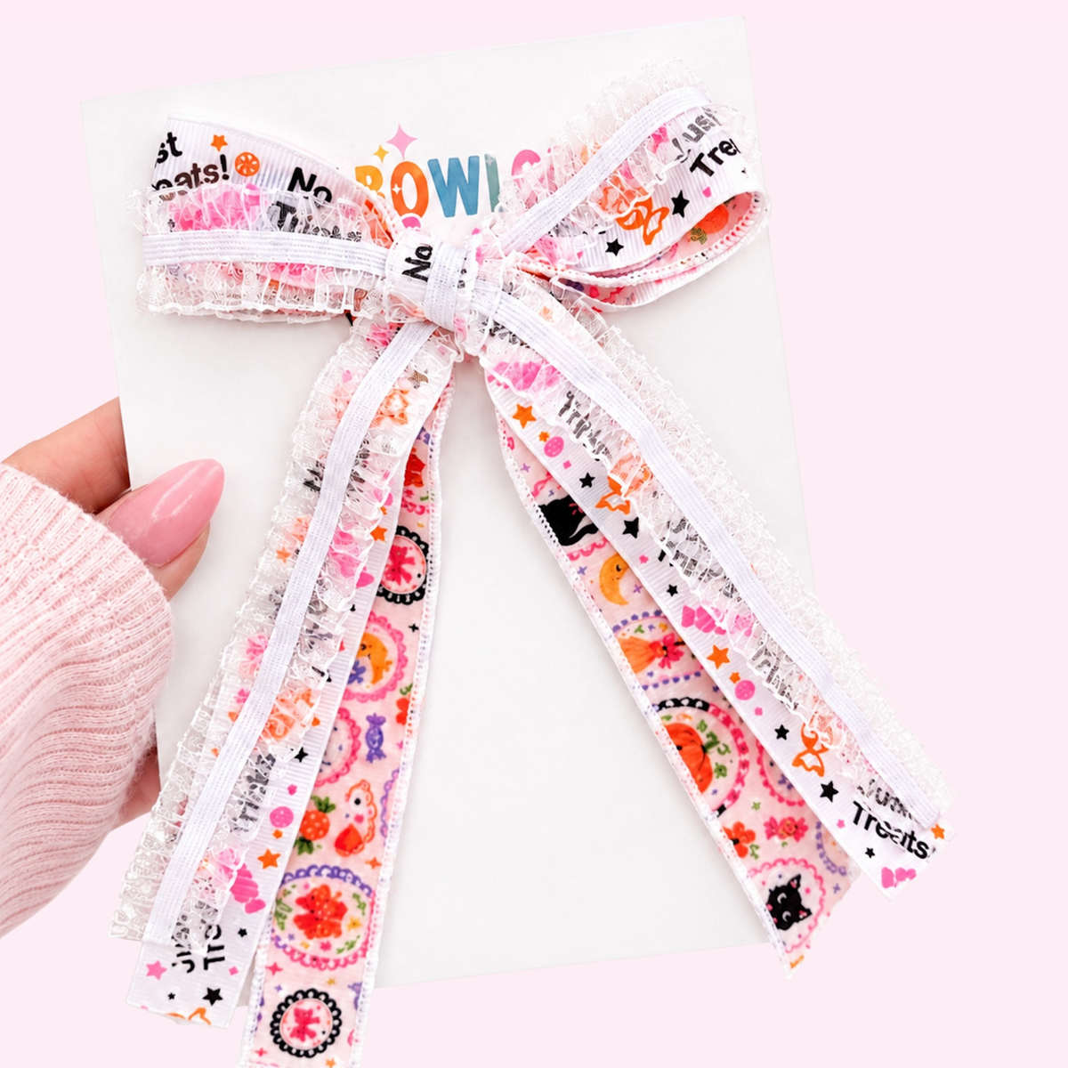 No Tricks Just Treats • Layered Ribbon Bow