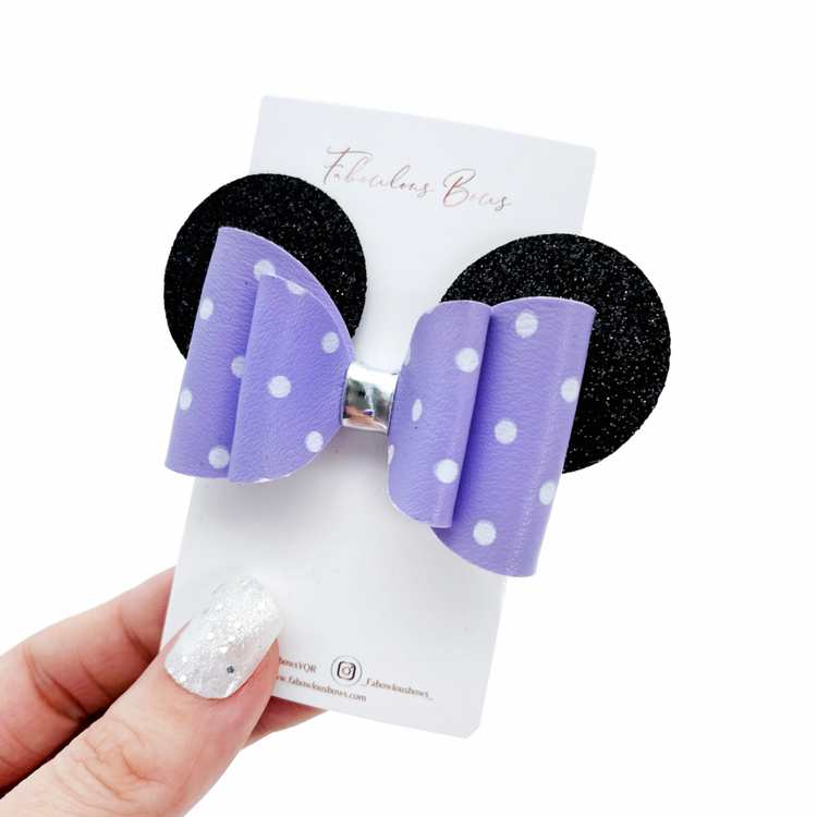 Polka Dot Mouse Ears // Purple