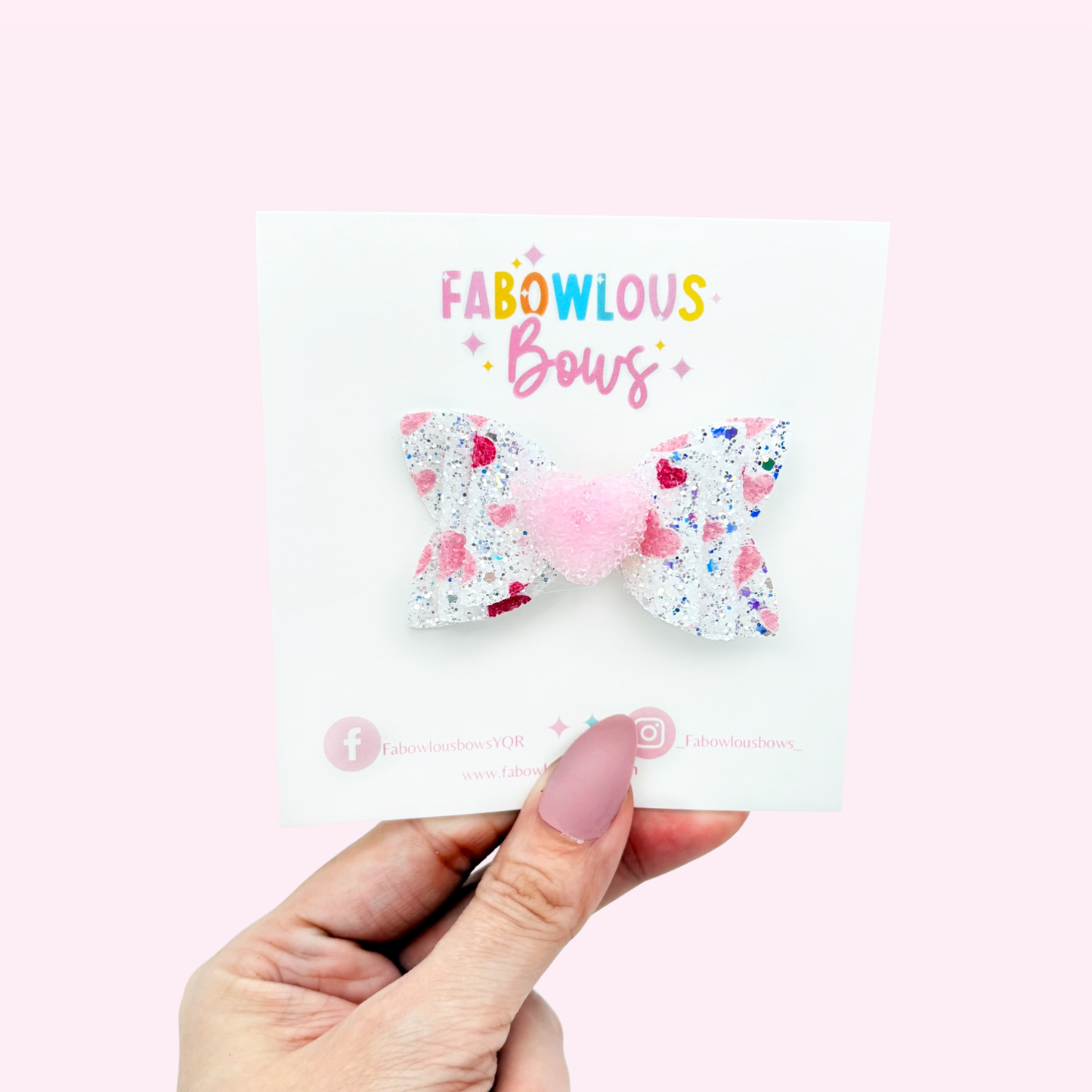 Jelly Tots - Glitter Hearts Light Pink