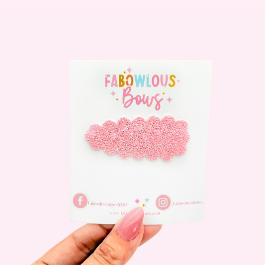 Pink Glitter // Snap Clip - 3 for $10