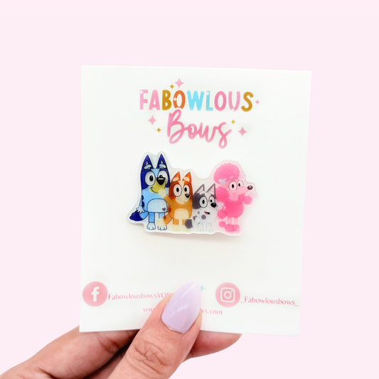 Pup Friends // Acrylic Clip (3 for 10)