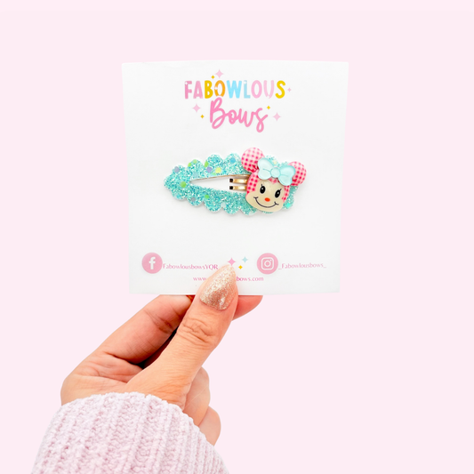 Gingham MM • Blue Deluxe Clip