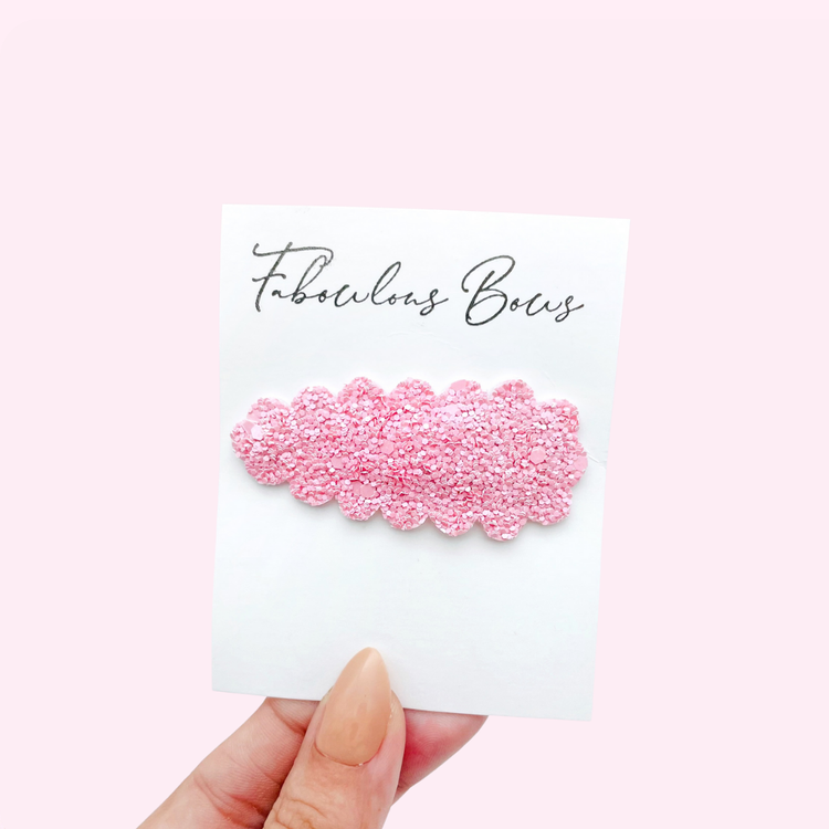 Glitter Pink // Snap Clip(3 for 10)