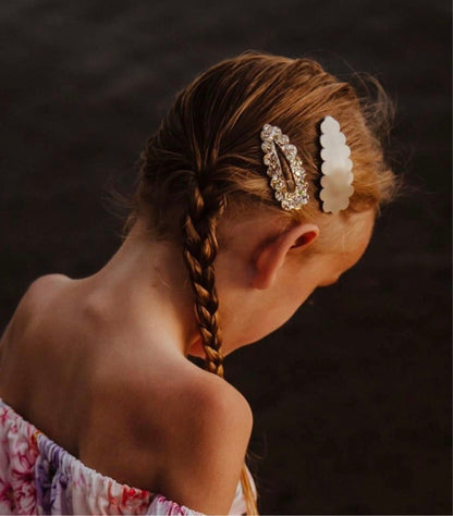 Simply Seashells • Blue • Snap Clip Pigtail Set