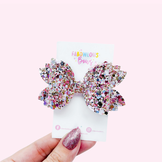 Rose Gold Glitter Bow