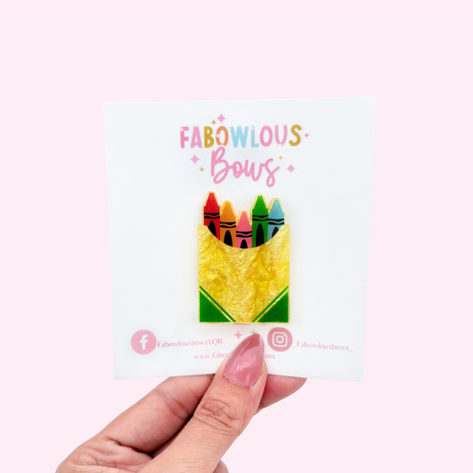 Crayon Box // Acrylic Clip (3 for 10)