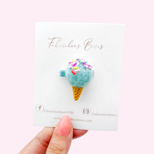 Sprinkle Ice Cream Blue // Bar Clip