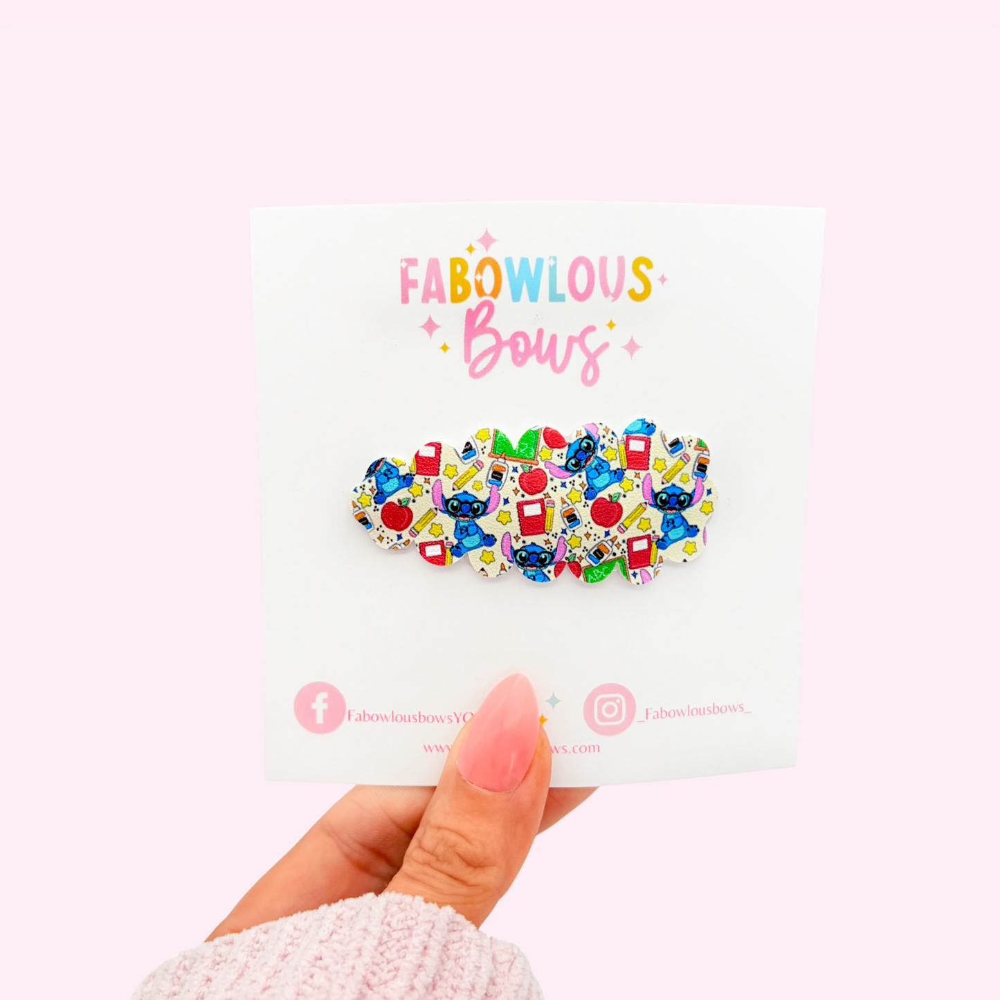 School Stitch • Snap Clip • 3 for $10
