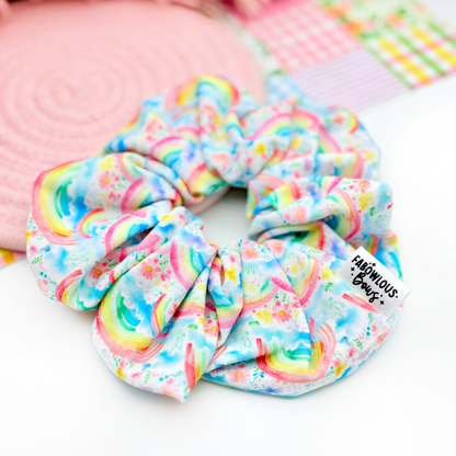 Watercolour Rainbows • Scrunchie • 3 for $25