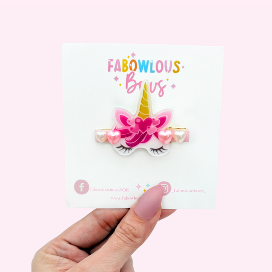 Unicorn Love - Acrylic Clip (3 for 10)