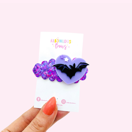 Pretty Batty // Acrylic Snap Clip