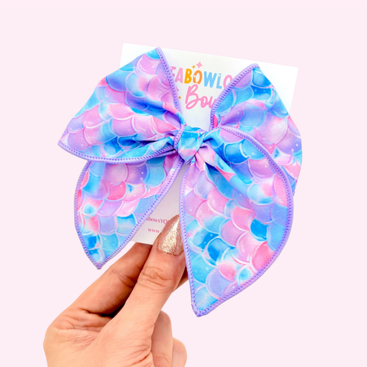 Mermaid Magic Scales • Fabric Fable Bow