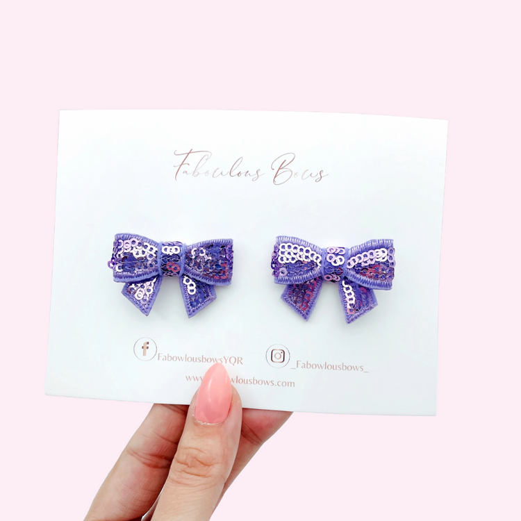 Purple Micro Sequins // Pigtails