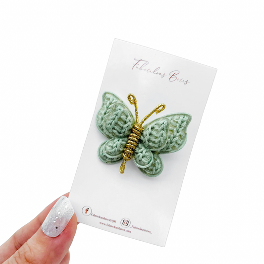 Woollen Butterfly Mint // Bar Clip