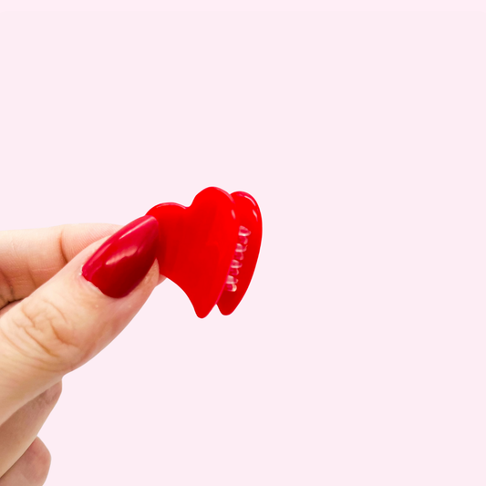 Matte Heart Mini Claw Clip