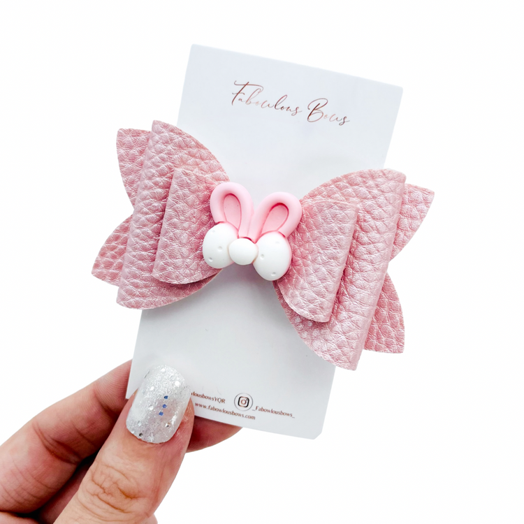 Pearlescent Pink Bunny // Bella Bow