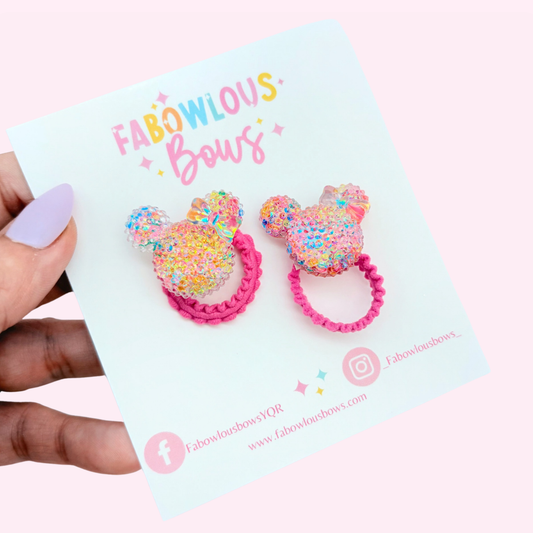 Mouse Crystals // Hair Tie Set
