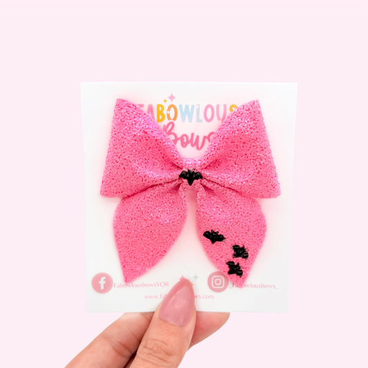 Pink Glitter Bats // Sailor Bow