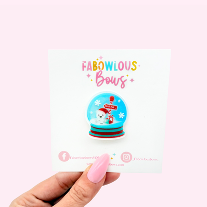 Snow Globe // Acrylic Clip (3 for 10)