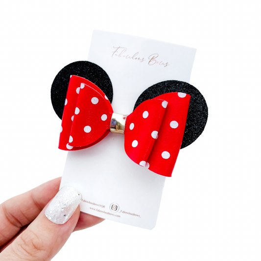 Polka Dot Mouse Ears // Red