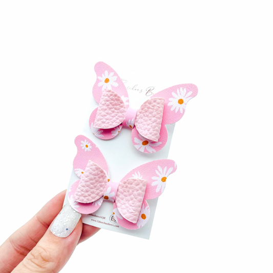 Daisy Butterfly Pigtails // Pink