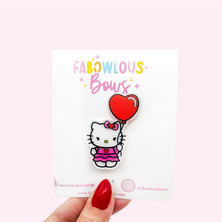 Kitty Balloons // Acrylic Clip (3 for 10)