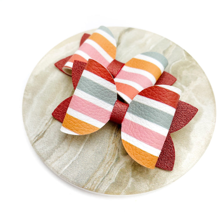 Fall Stripe // Dainty Pigtails 2.5”