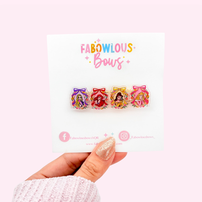 Princess Bar Clip • Rapunzel • Ariel • Belle • Aurora
