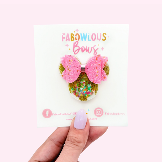 Mouse Silhouette Pink // Confetti Clip