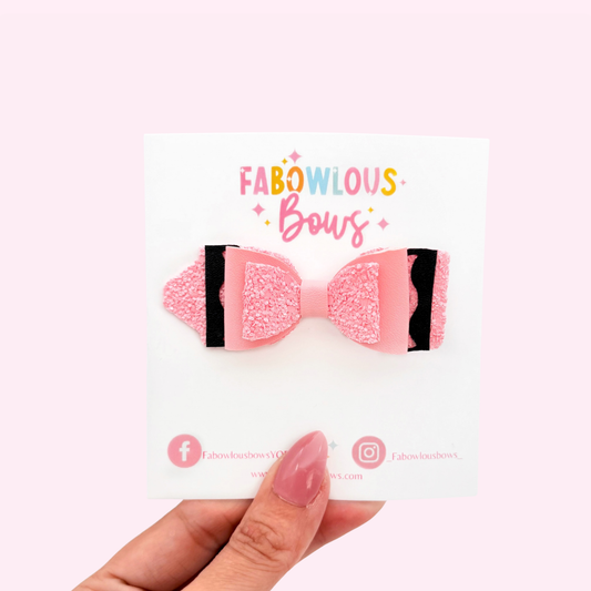 Pastel Pink Crayon Bow