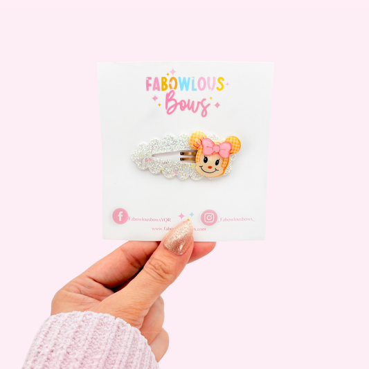 Gingham MM • Yellow Deluxe Clip