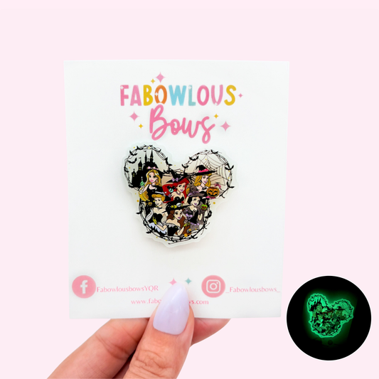 Halloween Glow Princesses // Acrylic Clip (3 for 10)