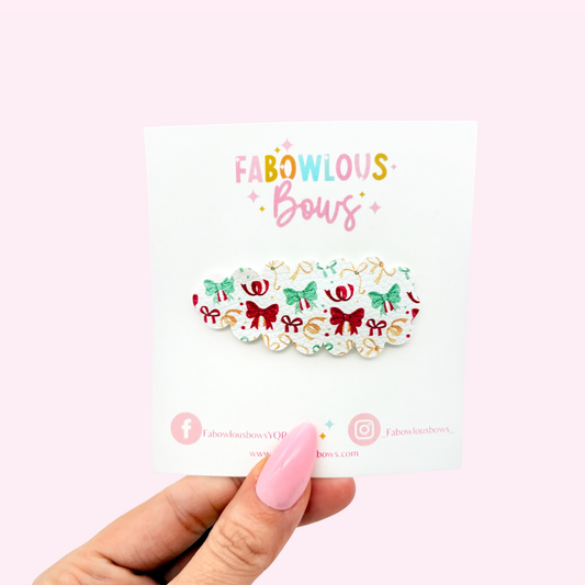 Christmas Bows // Snap Clip - 3 for $10