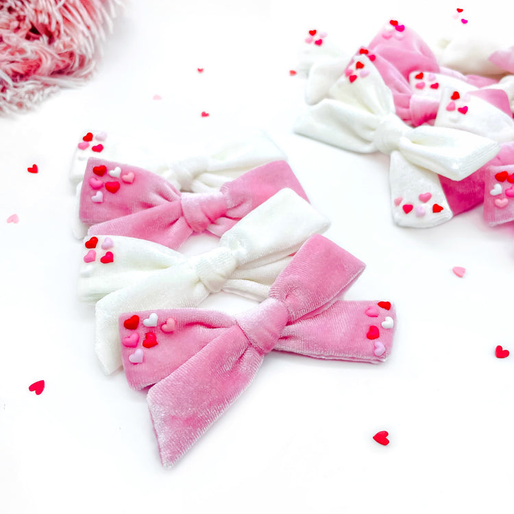 White Heart Confetti // Velvet Bow