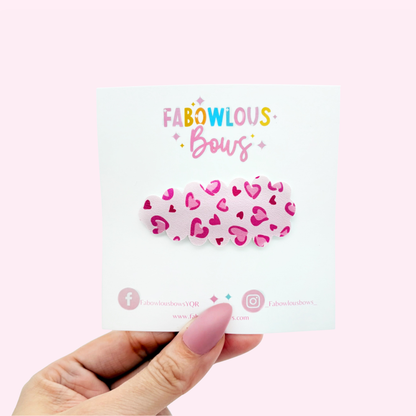 Pink Leopard Love - Snap Clip - 3 for $10