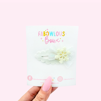 Snowflake Tulle // Deluxe Clip