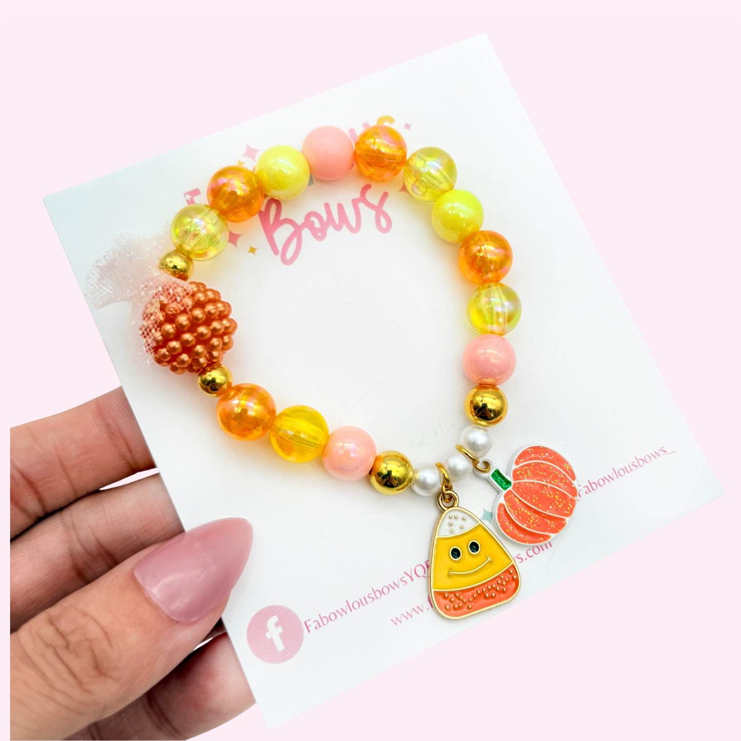 Candy Corn Pumpkin Patch // Bracelet