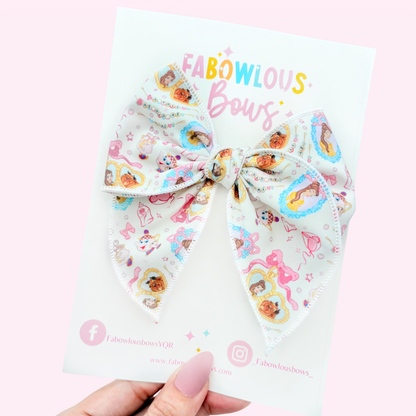Belle Heart Locket - Fabric Fable Bow